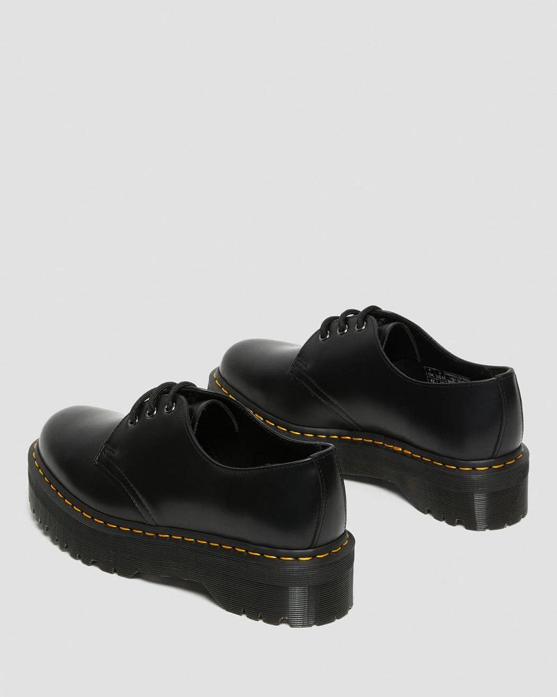 Zapatos Plataforma Dr Martens 1461 Smooth Cuero Hombre Negros | MX 193WNB